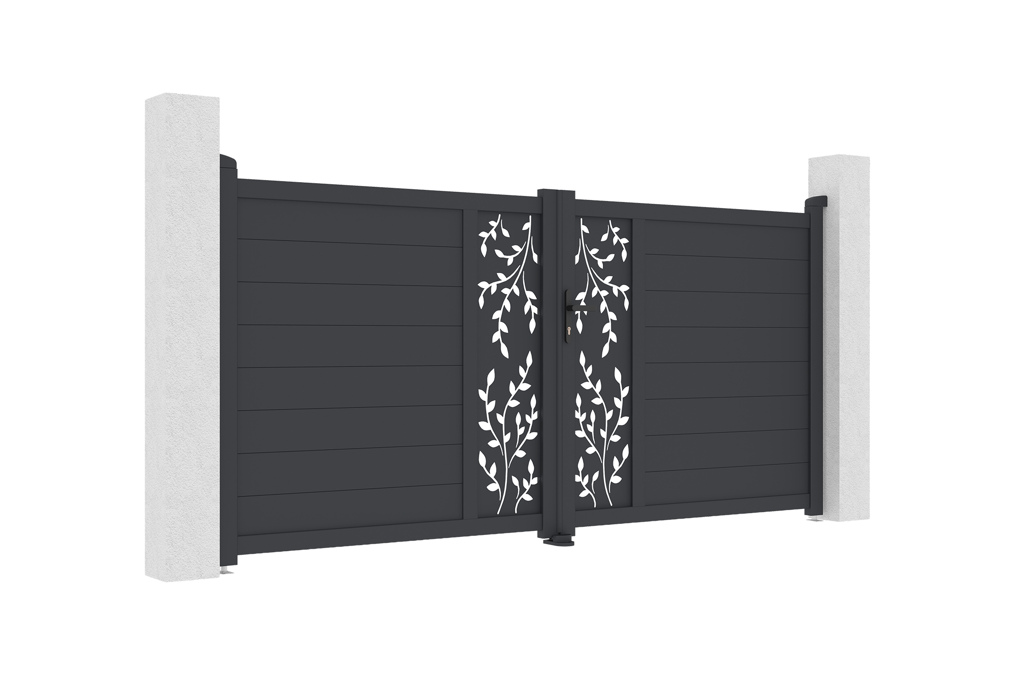 Veramie vārti 3m FOLYA augstums 140cm pelēks alumīnijs 3