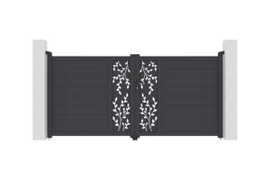 Veramie vārti 3m FOLYA augstums 140cm pelēks alumīnijs main image