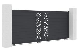 RUIVO 4m Sliding Gate, 160cm High, Grey Aluminium 2