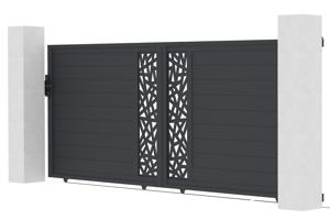 RUIVO 4m Sliding Gate, 160cm High, Grey Aluminium 3