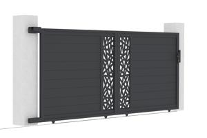 RUIVO 4m Sliding Gate, 160cm High, Grey Aluminium 7