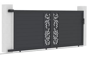 FOLYA 4m Sliding Gate, 160cm High, Grey Aluminium 7