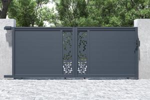 FOLYA 4m Sliding Gate, 160cm High, Grey Aluminium 13