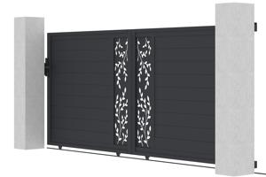 FOLYA 4m Sliding Gate, 160cm High, Grey Aluminium 3