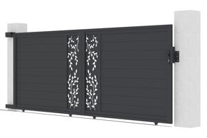 FOLYA 4m Sliding Gate, 160cm High, Grey Aluminium 8