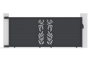 FOLYA 4m Sliding Gate, 160cm High, Grey Aluminium 6