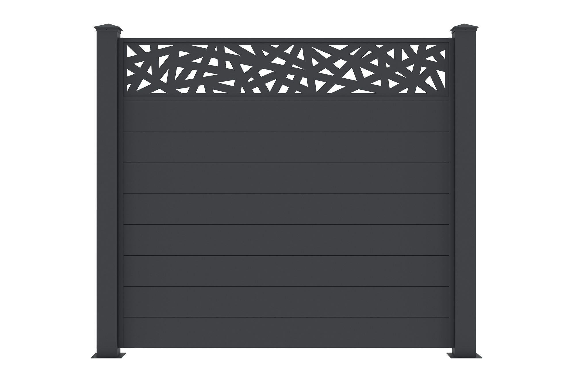 Πάνελ φράχτη 1,9m RUIVO H.170cm γκρι αλουμίνιο 2