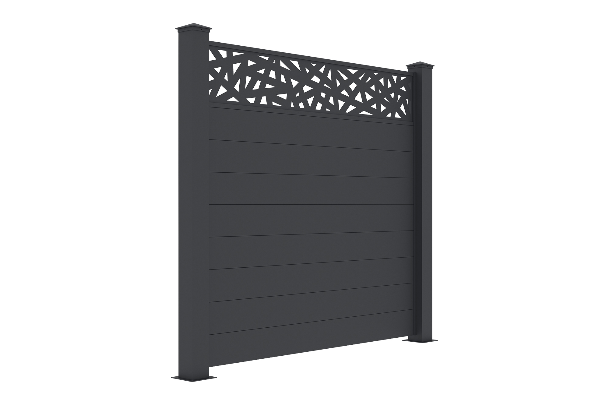 Πάνελ φράχτη 1,9m RUIVO H.170cm γκρι αλουμίνιο 3