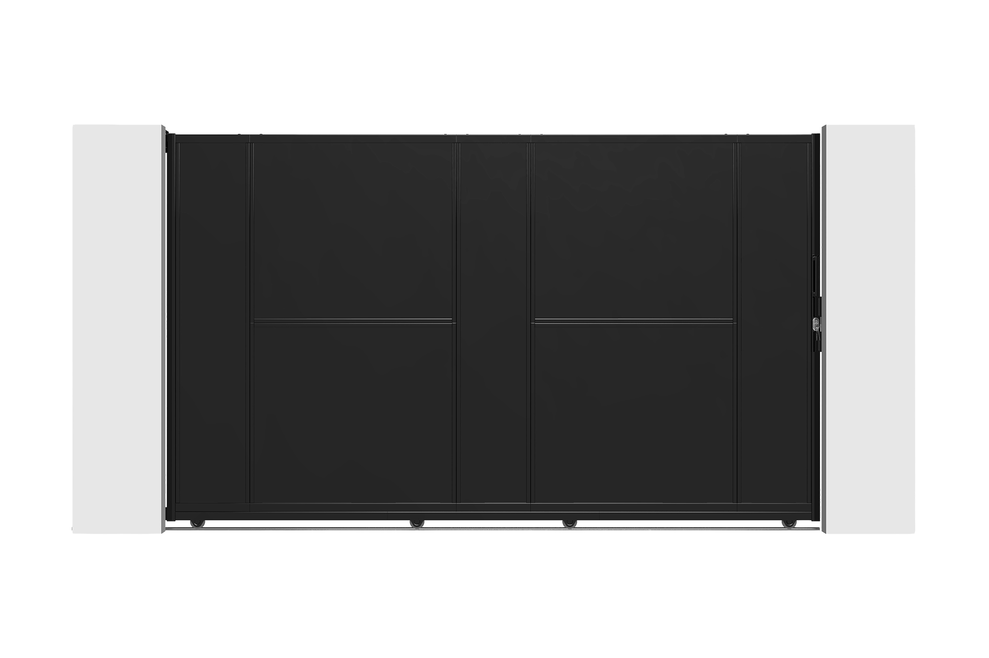 Oceľová posuvná brána NALI 3m, výška 180 cm, čierna 2