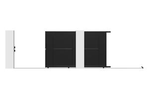 Portail coulissant acier 3m NALI H.180cm noir 5