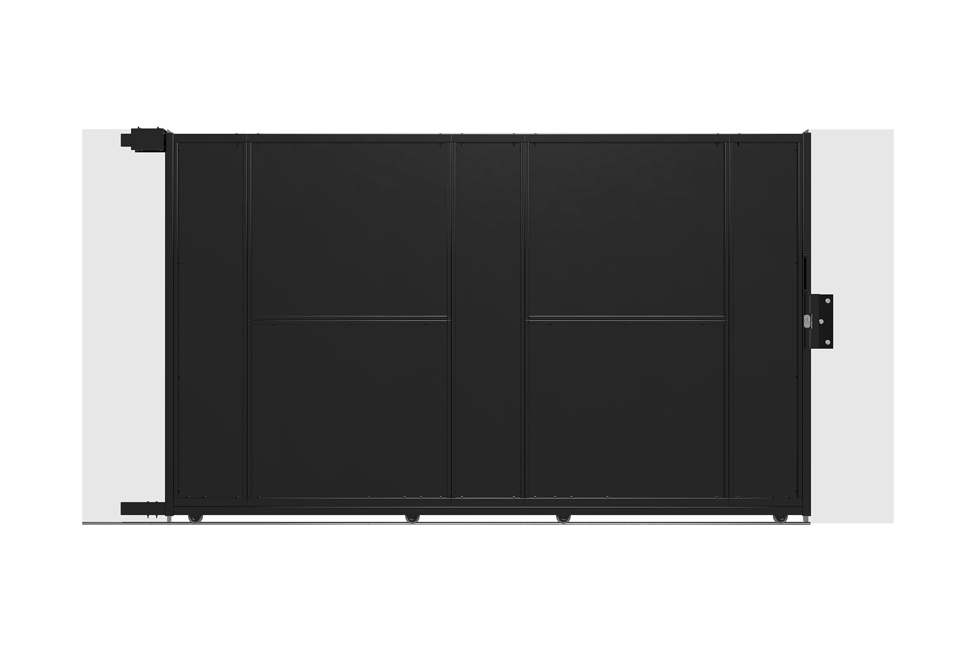 Oceľová posuvná brána NALI 3m, výška 180 cm, čierna 3