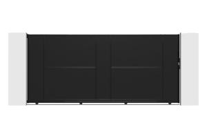 NALI stalen schuifpoort van 3,5 m, 160 cm hoog, zwart + C600 motor 2