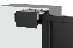 NALI 3.5m Steel Sliding Gate, 180cm High, Black + 180cm High Pedestrian Gate, Black 6