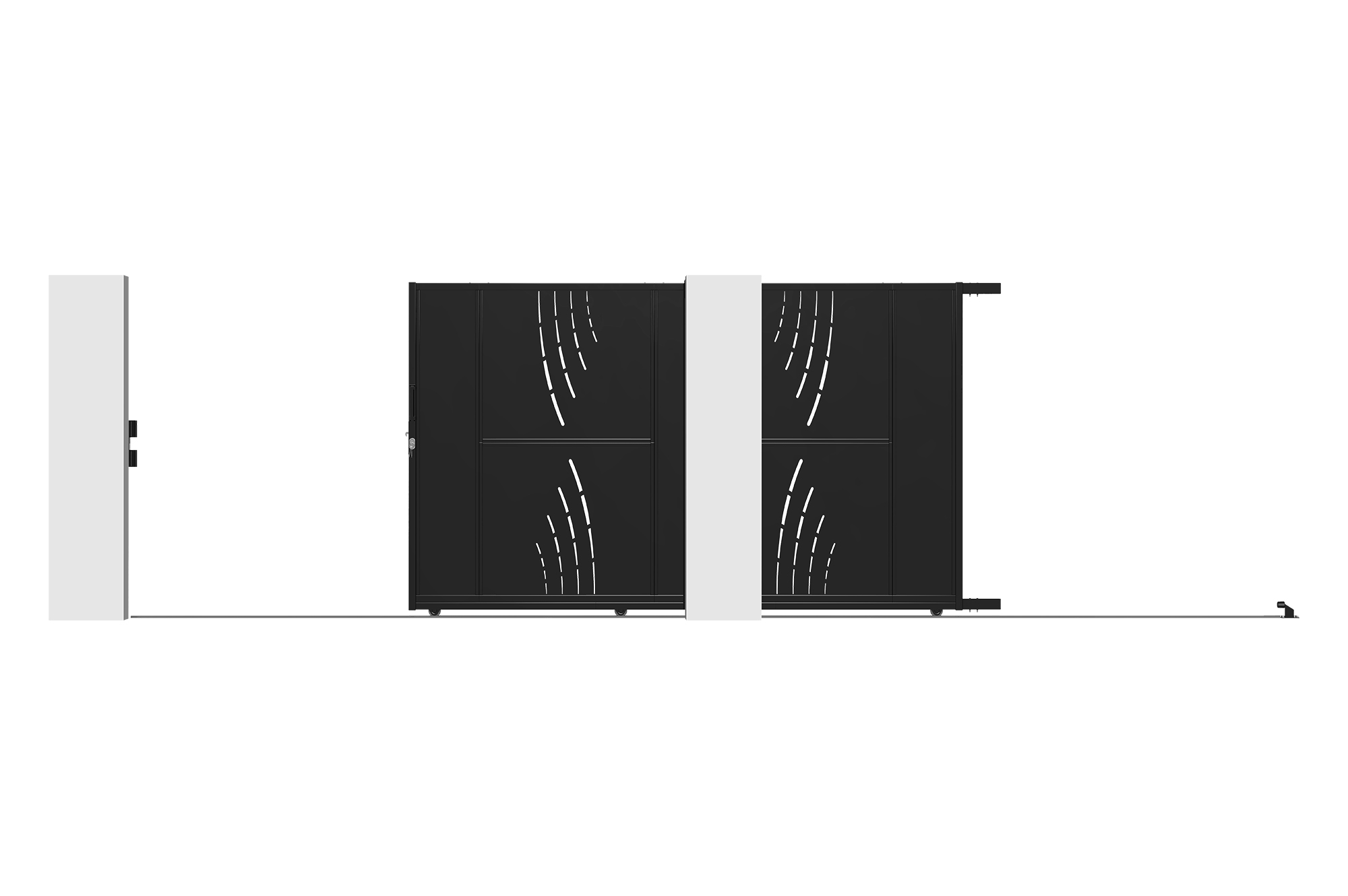 Brama przesuwna NALI VELETA 3m stalowa, wysokość 180cm, kolor czarny 5