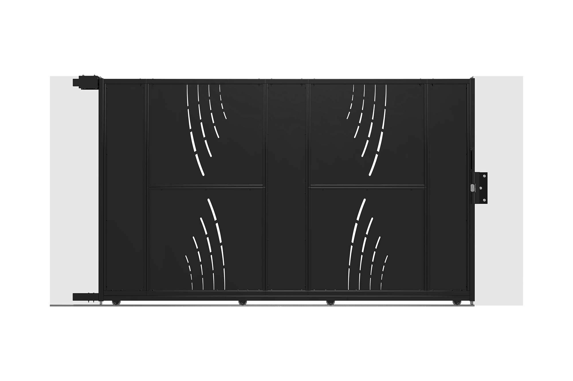 Brama przesuwna NALI VELETA 3m stalowa, wysokość 180cm, kolor czarny 3