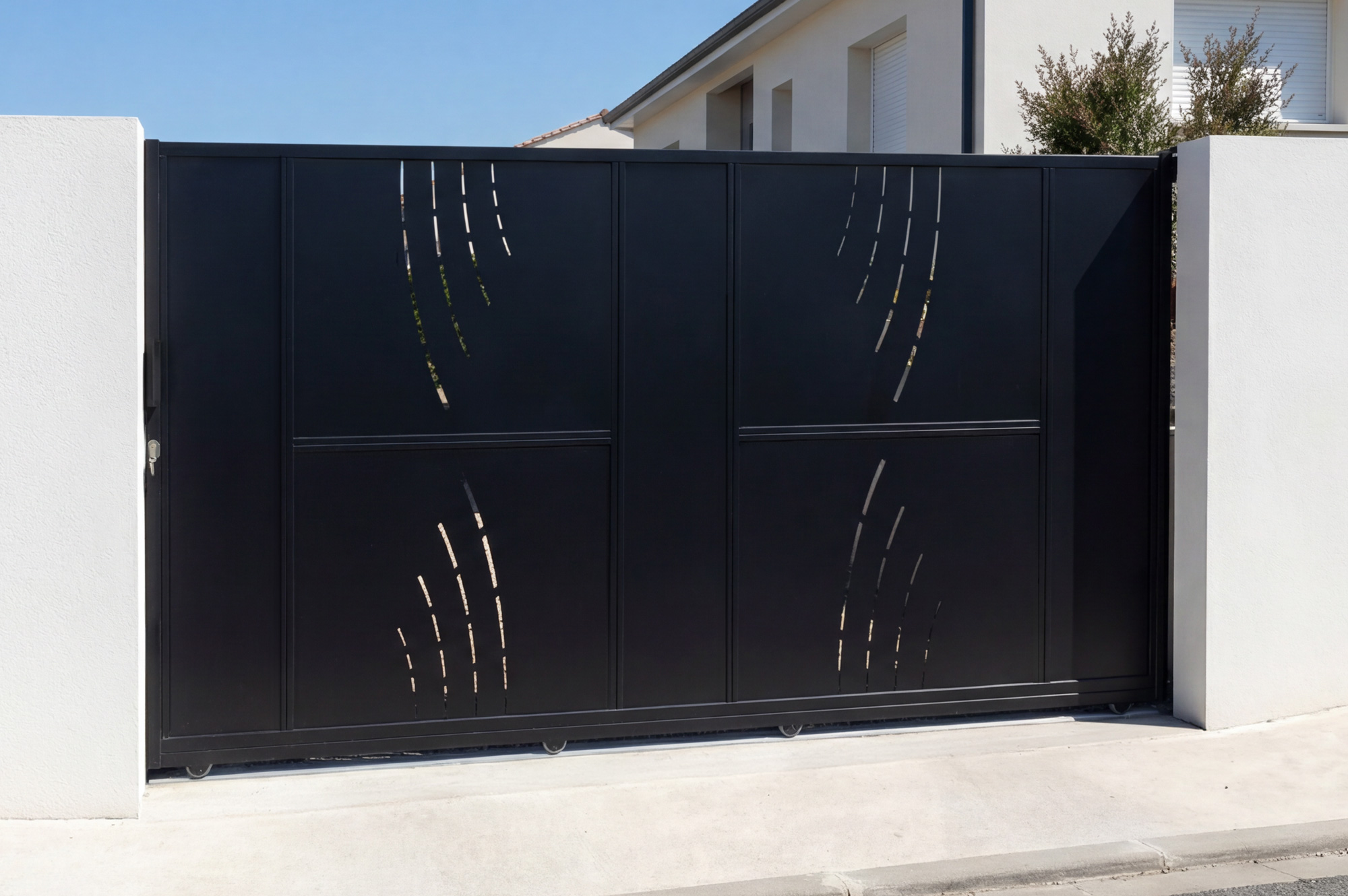 Brama przesuwna NALI VELETA 3m stalowa, wysokość 180cm, kolor czarny 10