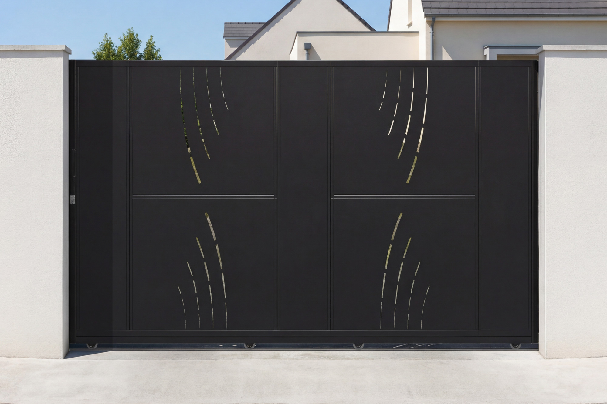 Brama przesuwna NALI VELETA 3m stalowa, wysokość 180cm, kolor czarny 1