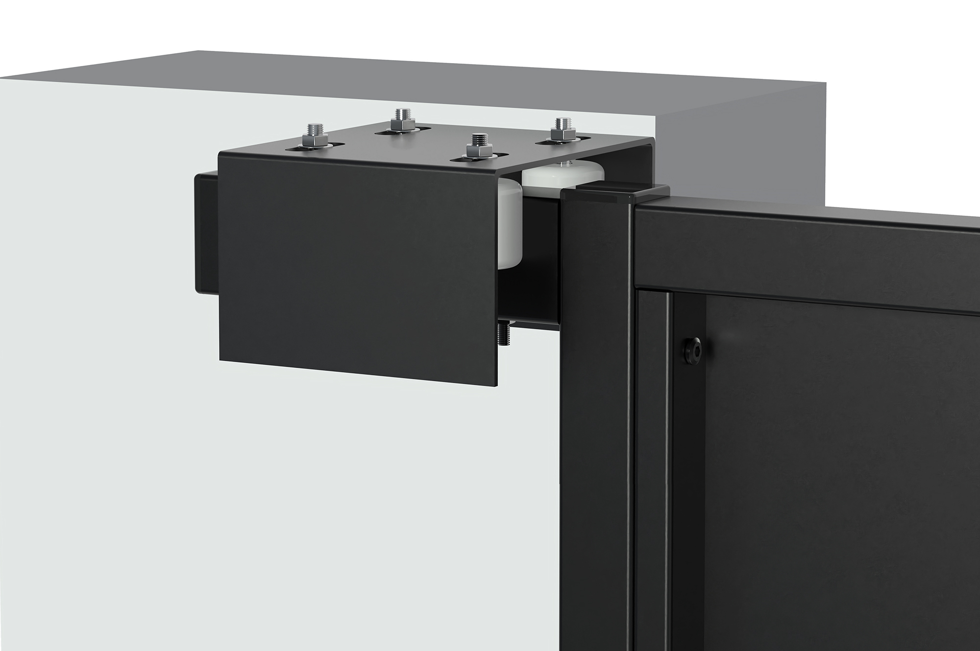 NALI VELETA 3,5 m tērauda bīdāmie vārti, 160 cm augsti, melni 6