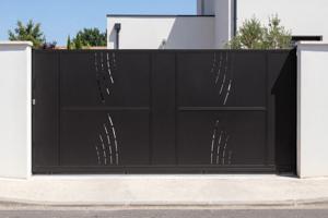 Cancello scorrevole in acciaio NALI VELETA 3,5 m, altezza 160 cm, nero main image