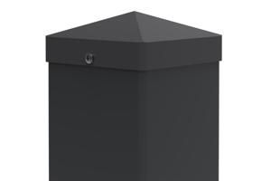 NALI 3 m matinės juodos spalvos plieniniai varteliai, 180 cm aukščio + 2 CARMO 10x10 plieniniai stulpai 9