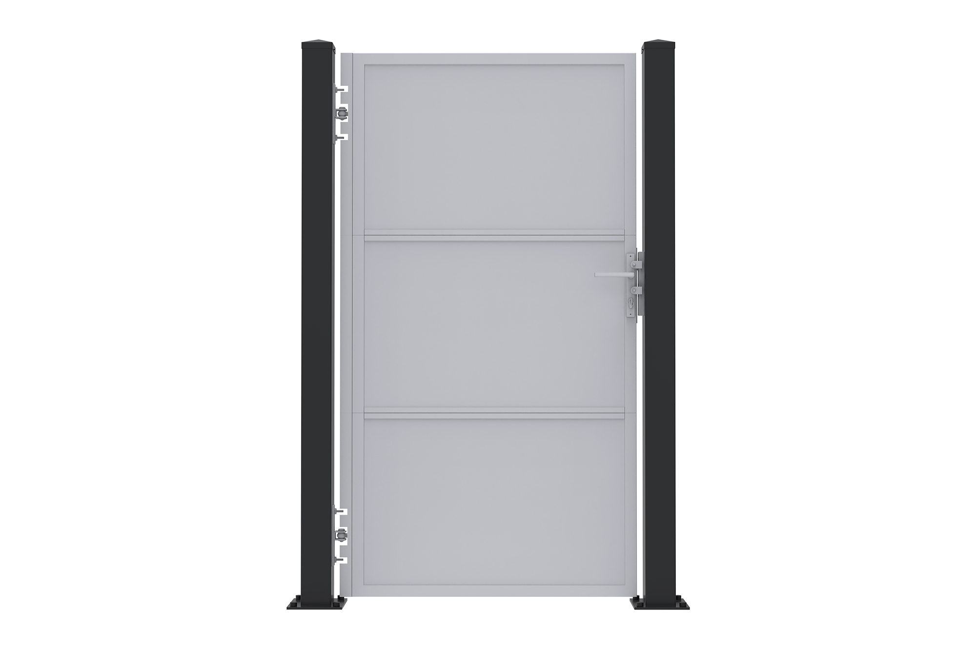 Sada 2 železných stĺpikov CARMO 10x10cm V.185cm čierne 5