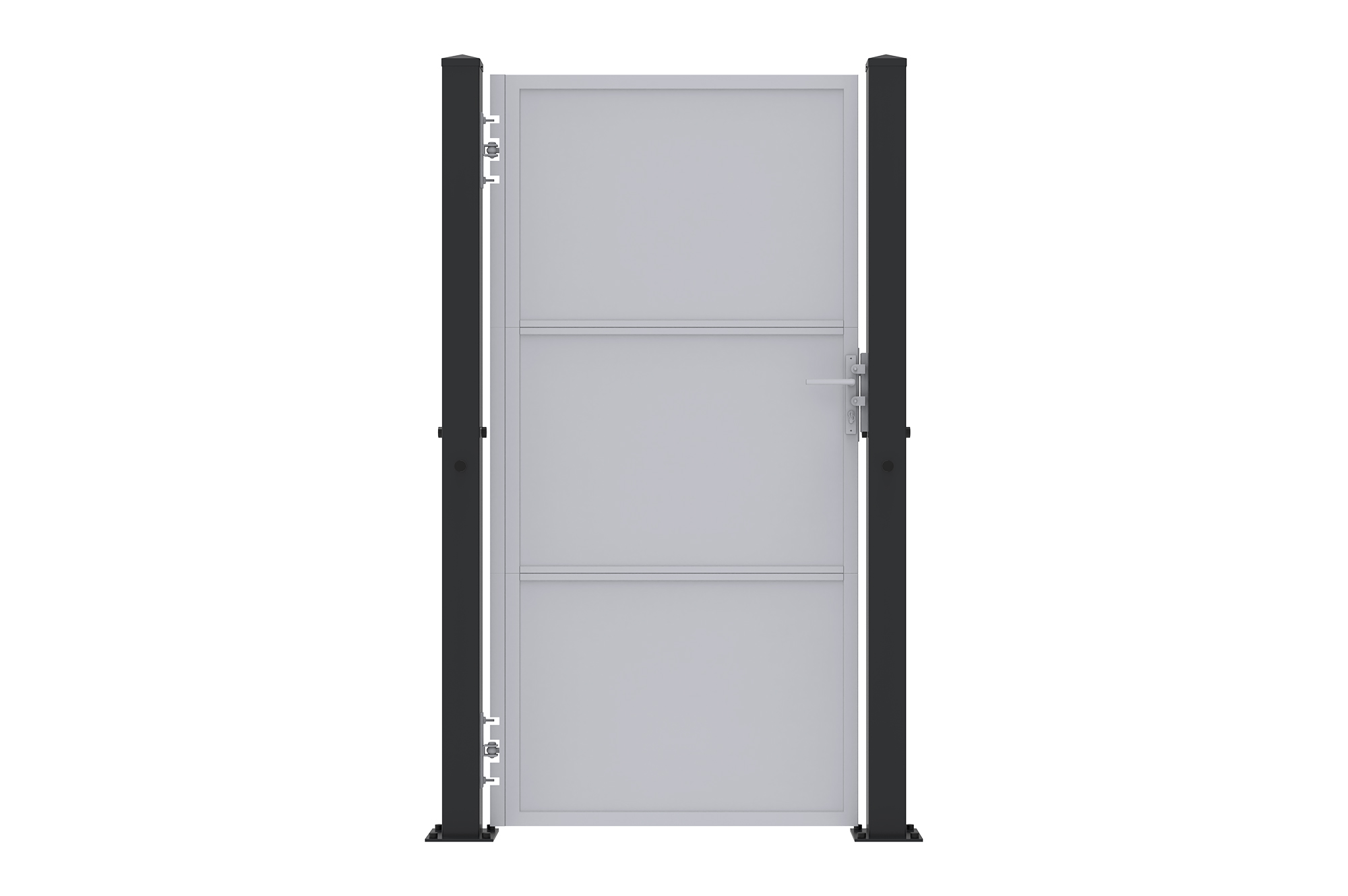 Sada 2 železných sloupků CARMO 10x10cm, výška 205cm, černé 5