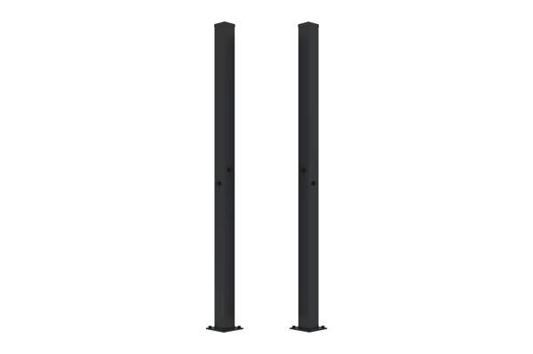 Set van 2 CARMO ijzeren palen 10x10cm H.205cm zwart main image