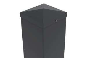 Komplet 2 železnih stebrov CARMO 15x15 cm V. 125 cm črne barve 8