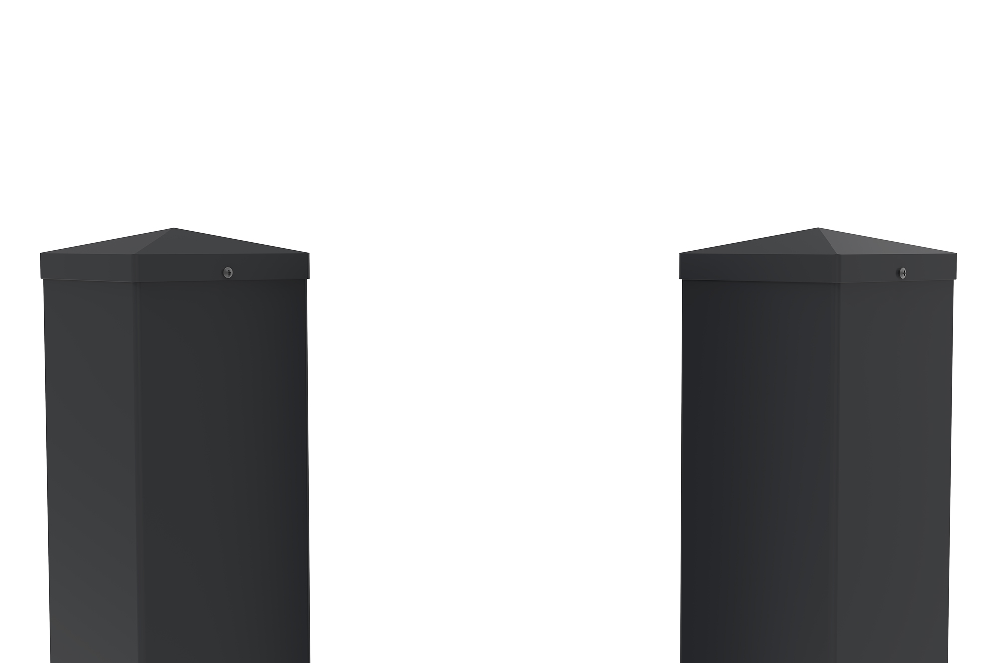 Σετ 2 σιδερένιων στύλων CARMO 15x15cm Υ.125cm μαύρο 5