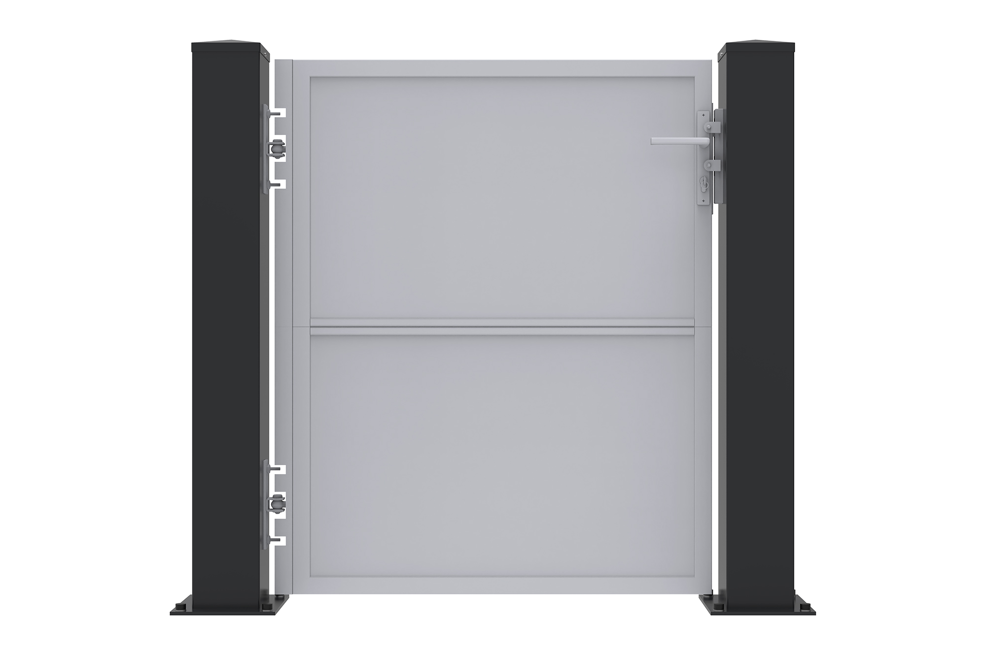 Σετ 2 σιδερένιων στύλων CARMO 15x15cm Υ.125cm μαύρο 6