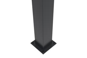 Komplet 2 železnih stebrov CARMO 15x15 cm V. 125 cm črne barve 9