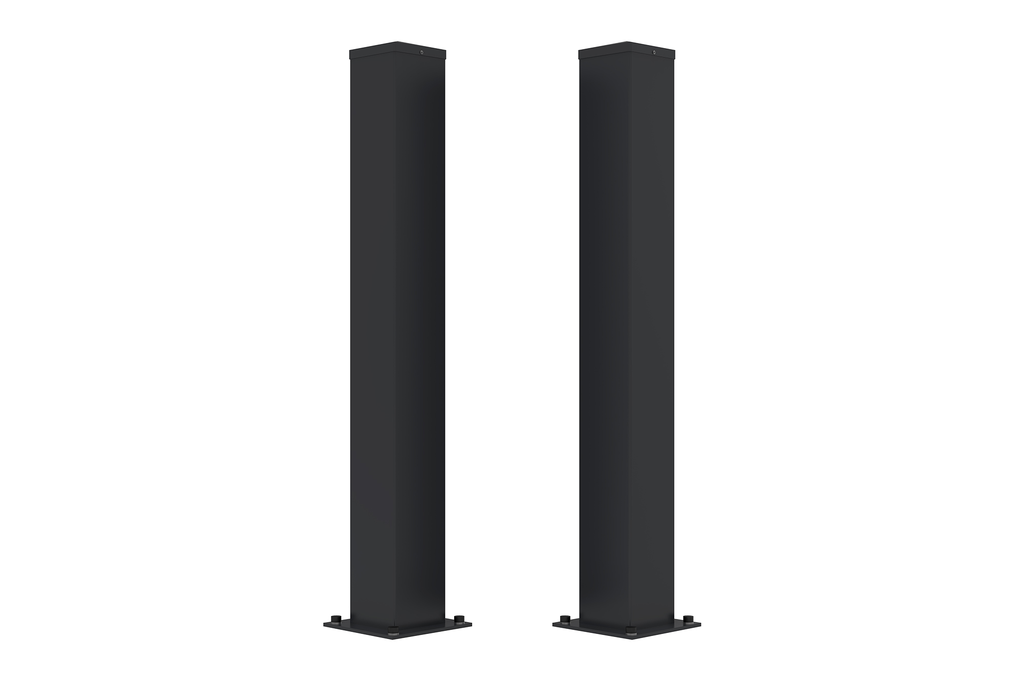 Σετ 2 σιδερένιων στύλων CARMO 15x15cm Υ.125cm μαύρο 1