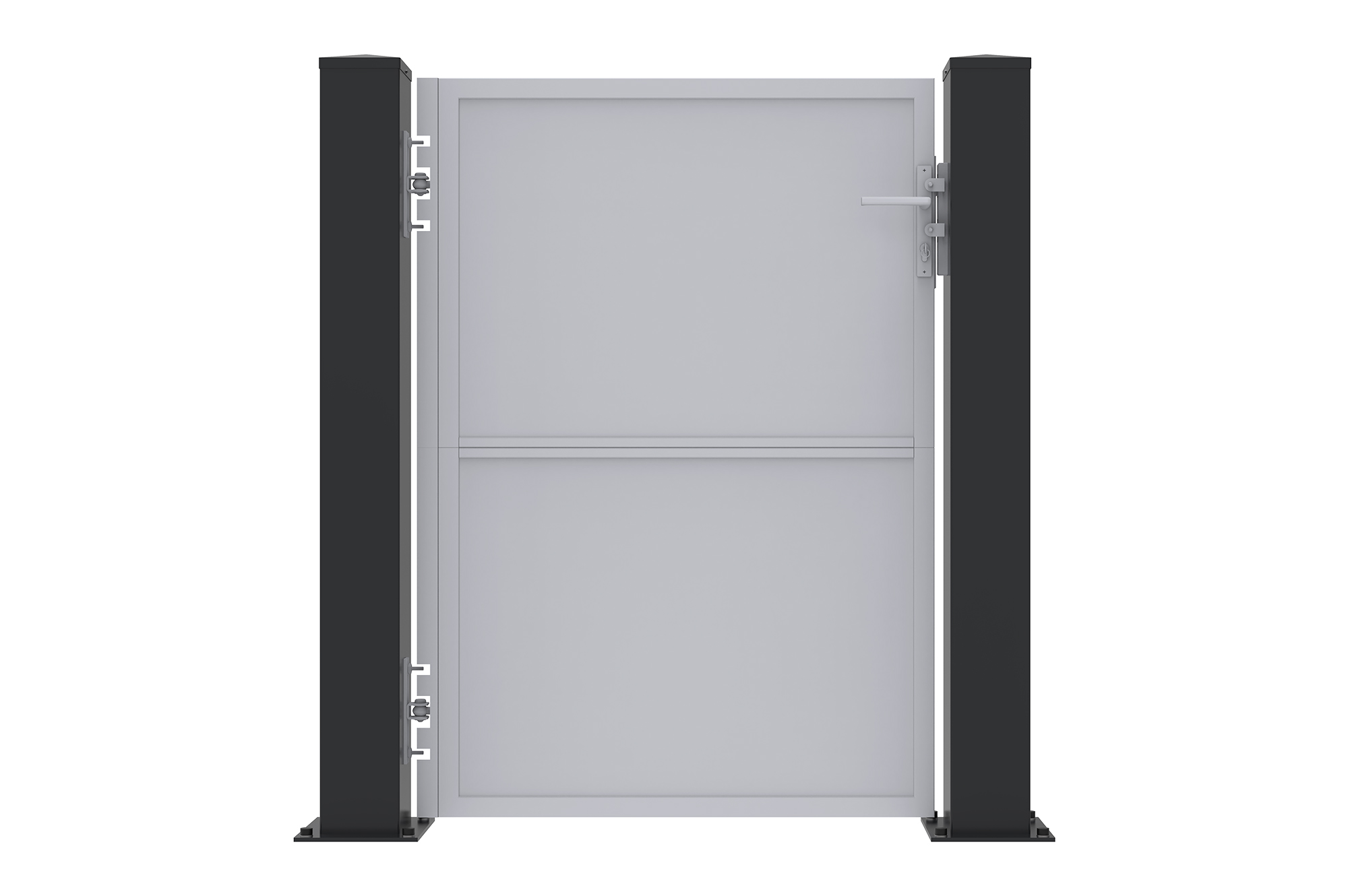 Σετ 2 σιδερένιων στύλων CARMO 15x15cm Υ.145cm μαύρο 5