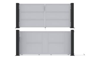 Conjunto de 2 postes de ferro CARMO 15x15cm A.145cm pretos 6