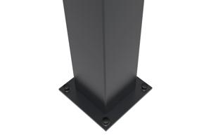 Conjunto de 2 postes de ferro CARMO 15x15cm A.145cm pretos 8