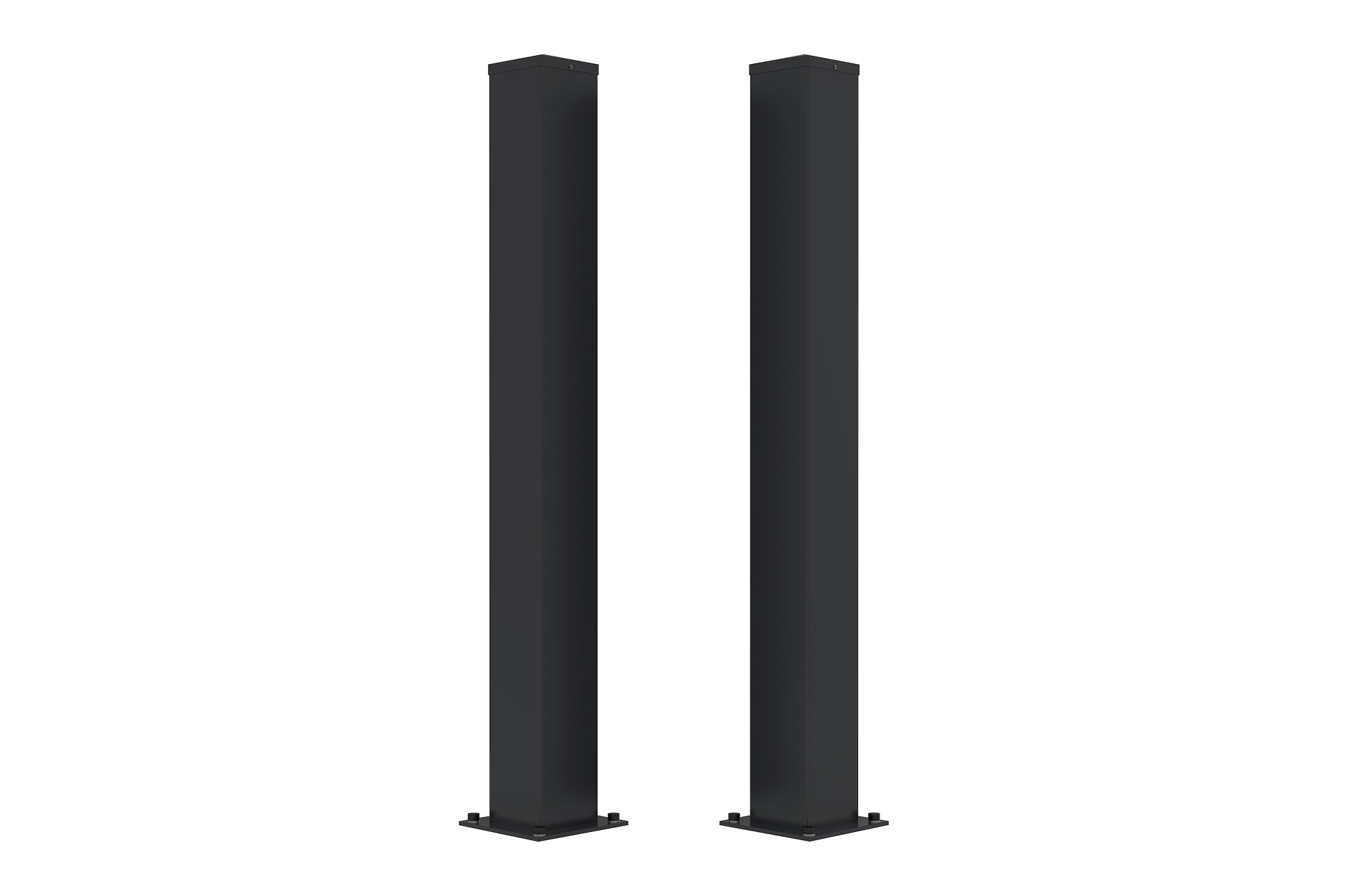 Σετ 2 σιδερένιων στύλων CARMO 15x15cm Υ.145cm μαύρο 1