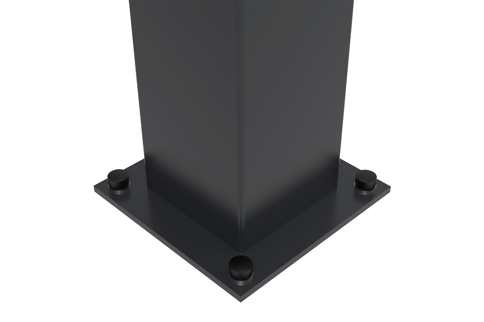 Set de 2 stâlpi de fier CARMO 15x15cm H.165cm negru 8