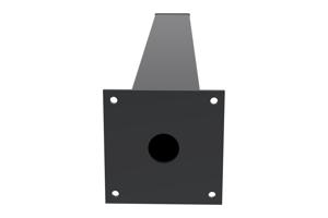 Conjunto de 2 postes de ferro CARMO 15x15cm A.165cm pretos 3