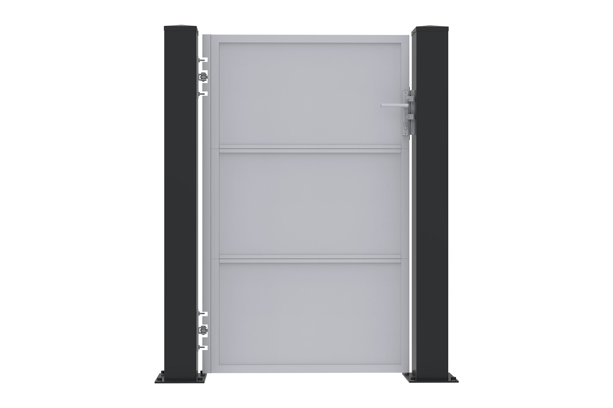 Set de 2 stâlpi de fier CARMO 15x15cm H.165cm negru 6