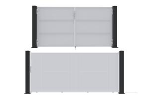 Conjunto de 2 postes de ferro CARMO 15x15cm A.165cm pretos 5