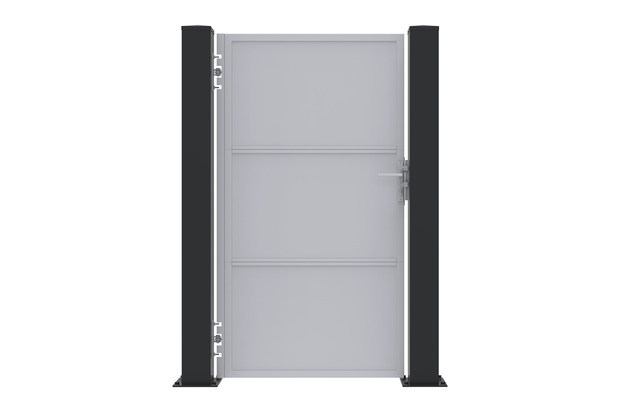 Set de 2 stâlpi de fier CARMO 15x15cm H.185cm negru 5