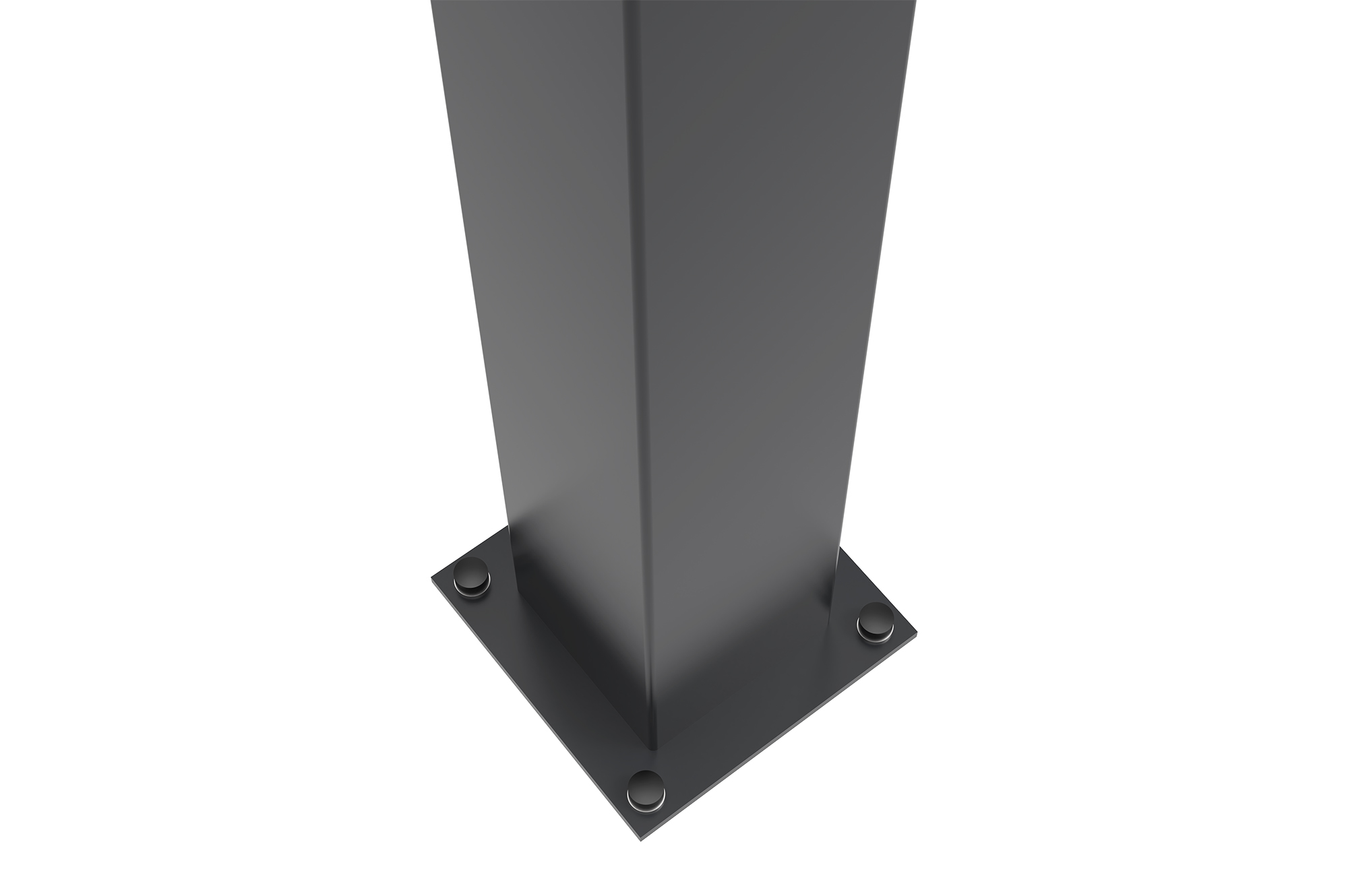 Sada 2 železných sloupků CARMO 15x15cm, výška 205cm, černé 8