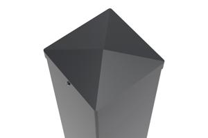 Set of 2 CARMO iron posts 15x15cm H.205cm black 7