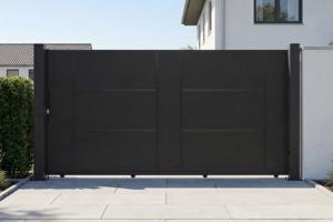 Set of 2 CARMO iron posts 15x15cm H.205cm black 10