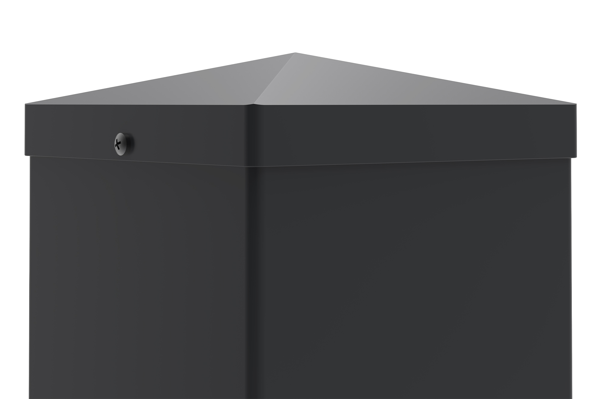 Sada 2 železných sloupků CARMO 15x15cm, výška 205cm, černé 2