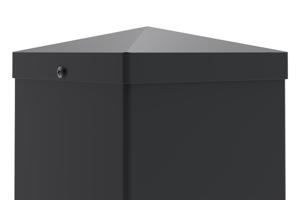 Set of 2 CARMO iron posts 15x15cm H.205cm black 2