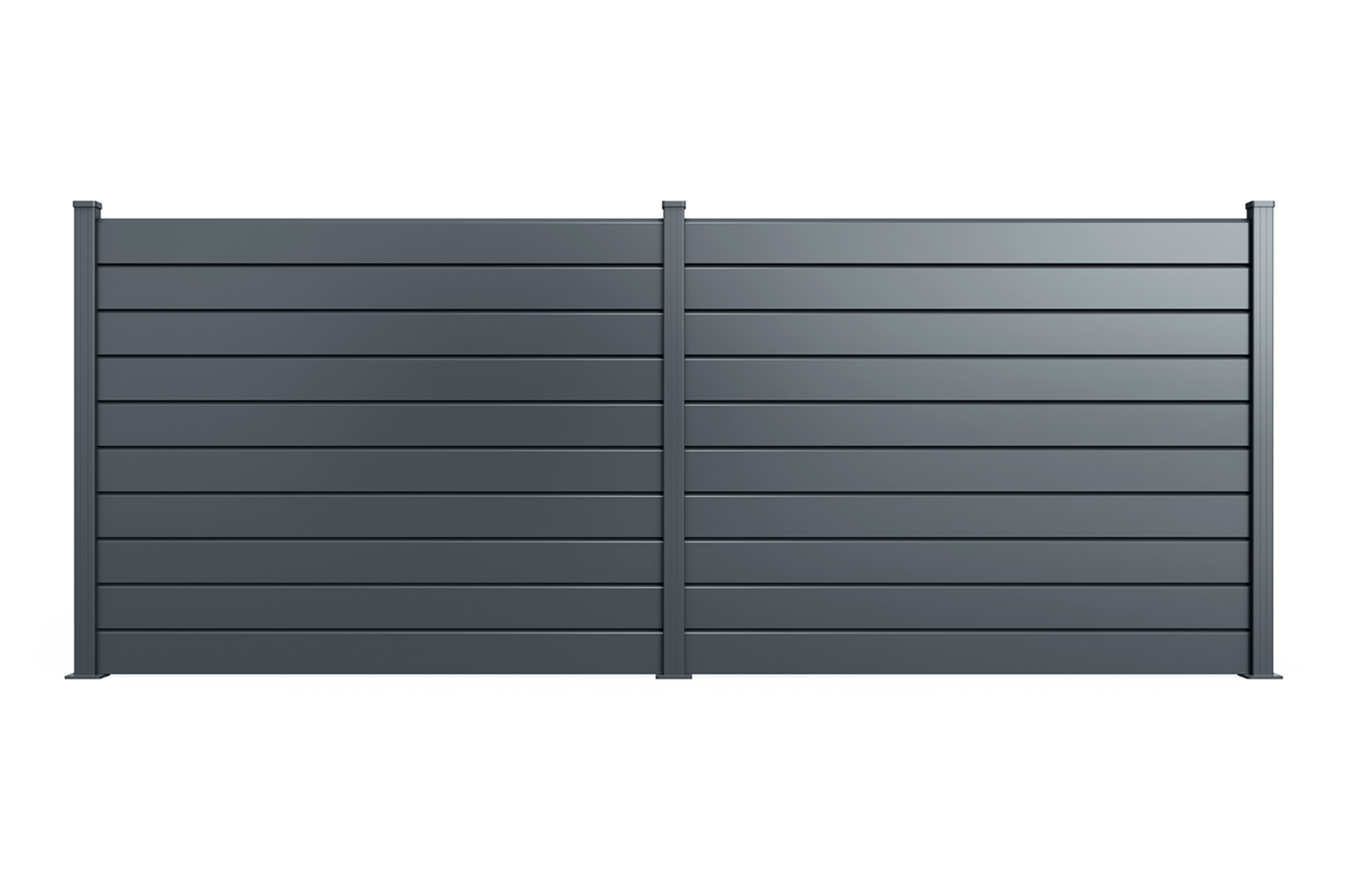 Zaunelement 2m VANO H.150cm graues Aluminium 3