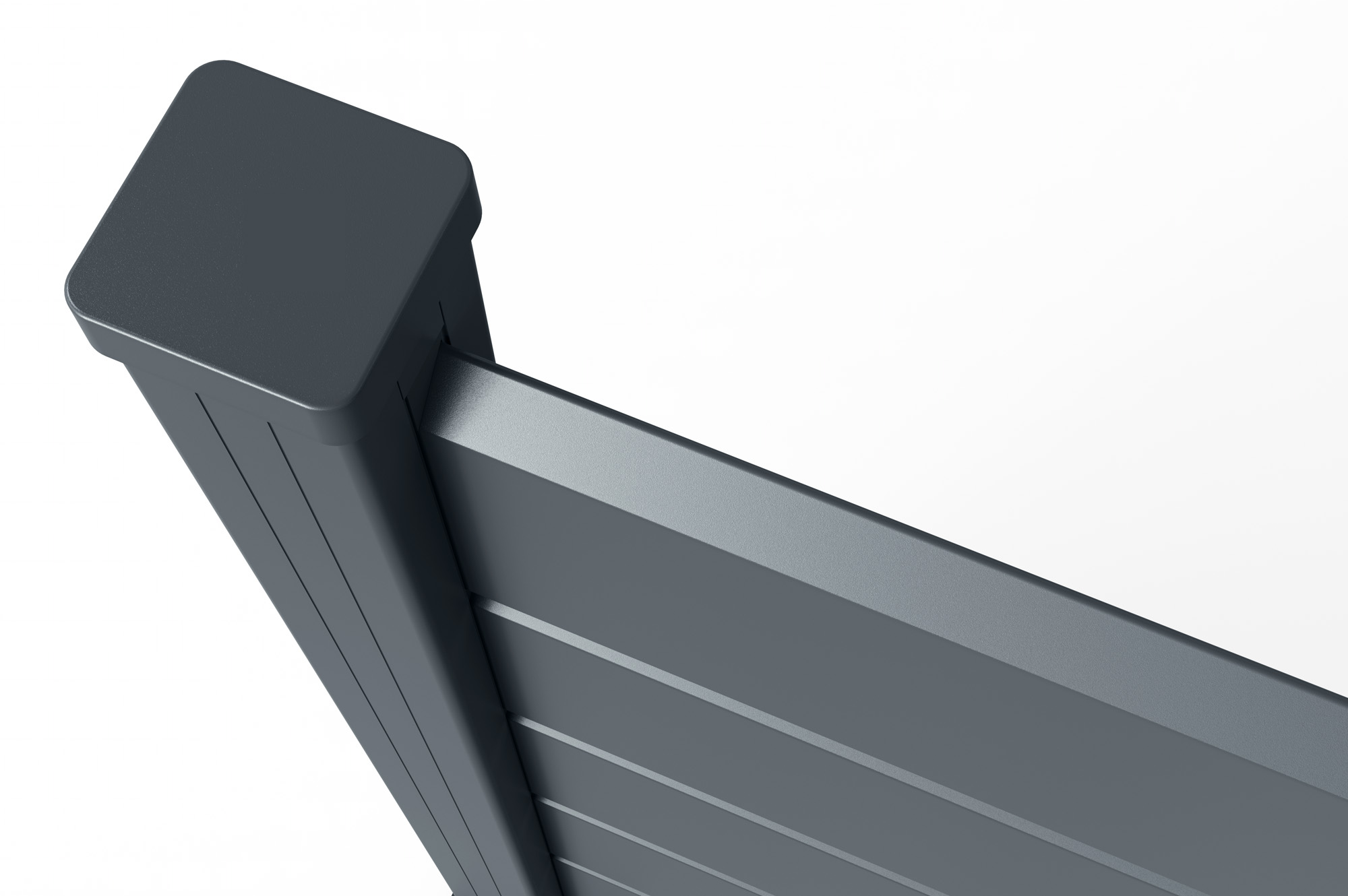 Zaunelement 2m VANO H.150cm graues Aluminium 8