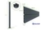 VANO-aitapaneeli 2m, korkeus 150cm, harmaa alumiini 12