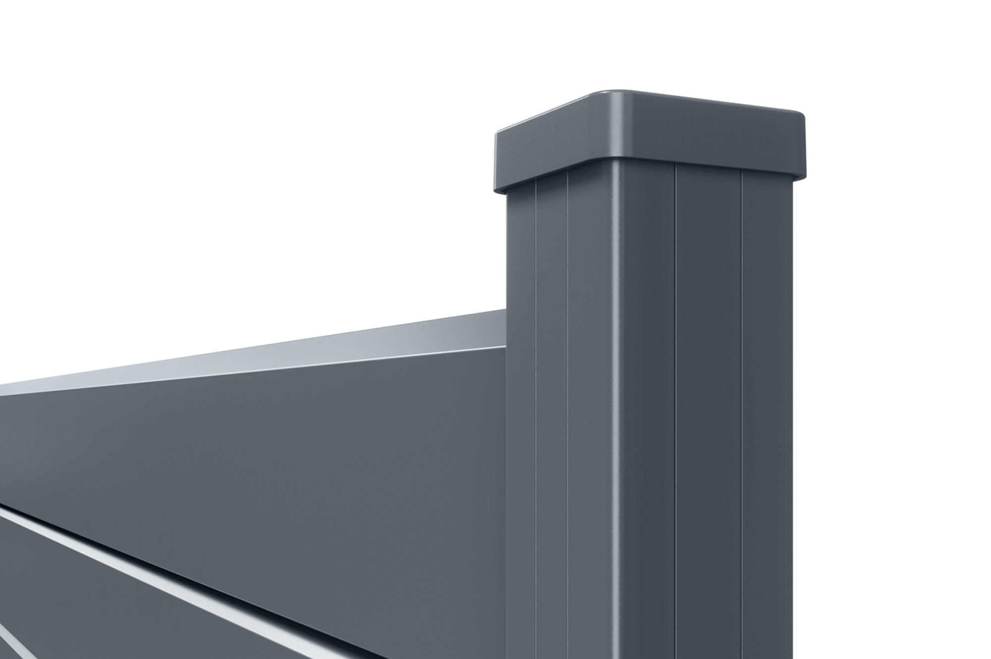 Zaunelement 2m VANO H.150cm graues Aluminium 7